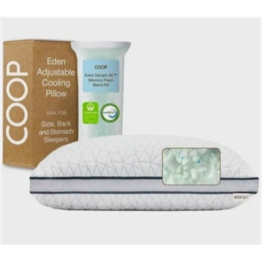 Coop The Eden Adjustable Crosscut Memory Foam Gel-Infused Microfiber Pillow King